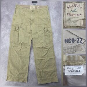 Vintage Hollister California HCO-22 Cargo Pants Mens XL Baggy Wide Y2K 38x32